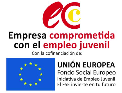 Empresa comprometida con el empleo juvenil, con la cofinanciación de la Unión Europea y el Fondo Social Europeo